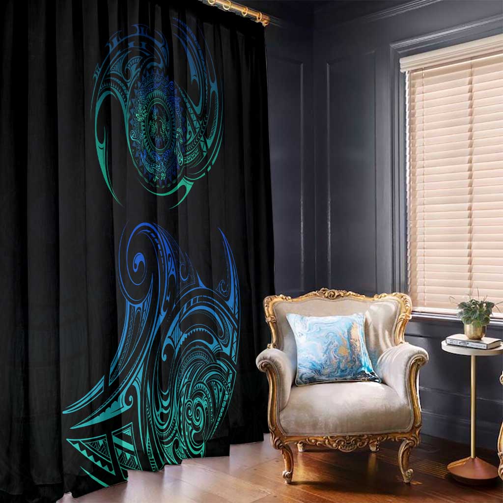 Sea Animal Polynesia Window Curtain Polynesian Pattern