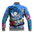 Aloha Hawaii Baseball Jacket Dolphins and Fish Hook Hibiscus
