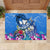 Aloha Hawaii Rubber Doormat Dolphins and Fish Hook Hibiscus