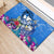 Aloha Hawaii Rubber Doormat Dolphins and Fish Hook Hibiscus