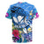 Aloha Hawaii Rugby Jersey Dolphins and Fish Hook Hibiscus