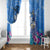 Aloha Hawaii Window Curtain Dolphins and Fish Hook Hibiscus