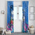 Aloha Hawaii Window Curtain Dolphins and Fish Hook Hibiscus
