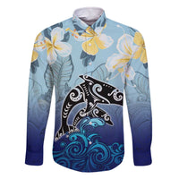 Mother And Baby Dolphins Family Matching Off Shoulder Short Dress and Hawaiian Shirt Hawaii Hibiscus