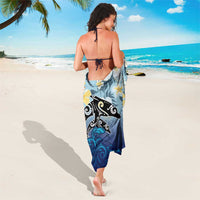 Mother And Baby Dolphins Sarong Hawaii Hibiscus