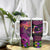 Happy Mardi Gras Tumbler With Handle Mask Feather Colorfull