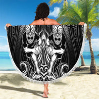 All Black Beach Blanket New Zealand Rugby Mascot Maori