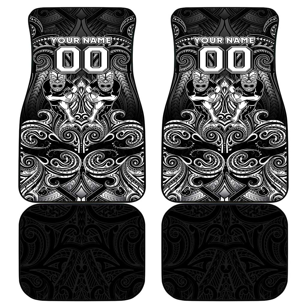 All Black Car Mats New Zealand Rugby Mascot Maori