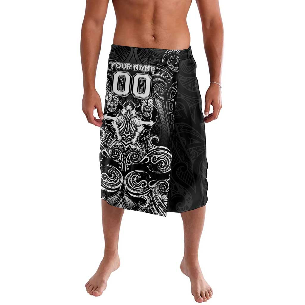 Personalized All Black Lavalava New Zealand Rugby Mascot Maori