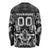 Personalized All Black Long Sleeve Shirt New Zealand Rugby Mascot Maori