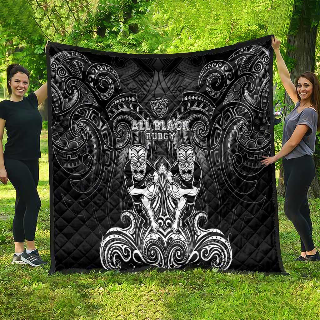 All Black Quilt New Zealand Rugby Mascot Maori