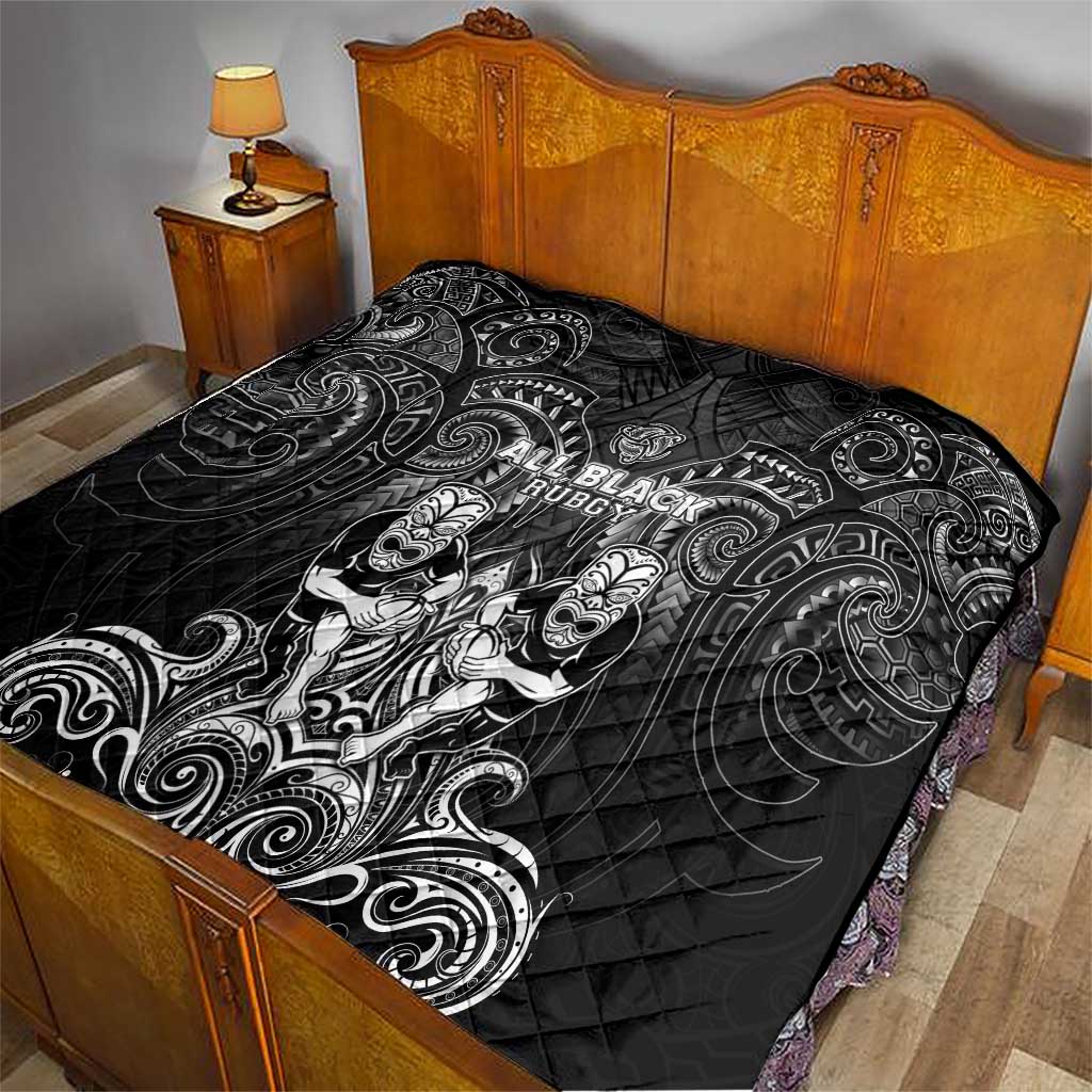 All Black Quilt New Zealand Rugby Mascot Maori