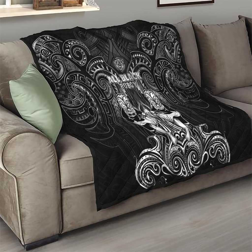 All Black Quilt New Zealand Rugby Mascot Maori