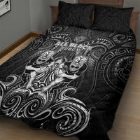 All Black Quilt Bed Set New Zealand Rugby Mascot Maori