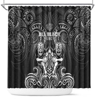 All Black Shower Curtain New Zealand Rugby Mascot Maori