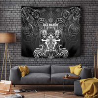 All Black Tapestry New Zealand Rugby Mascot Maori