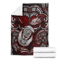 New Zealand Aotearoa Rugby Blanket Maori Fern Tattoo Art