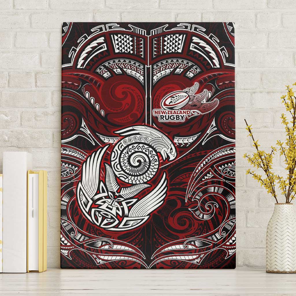 New Zealand Aotearoa Rugby Canvas Wall Art Maori Fern Tattoo Art