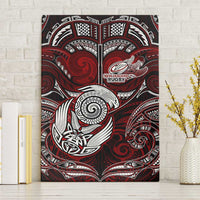 New Zealand Aotearoa Rugby Canvas Wall Art Maori Fern Tattoo Art