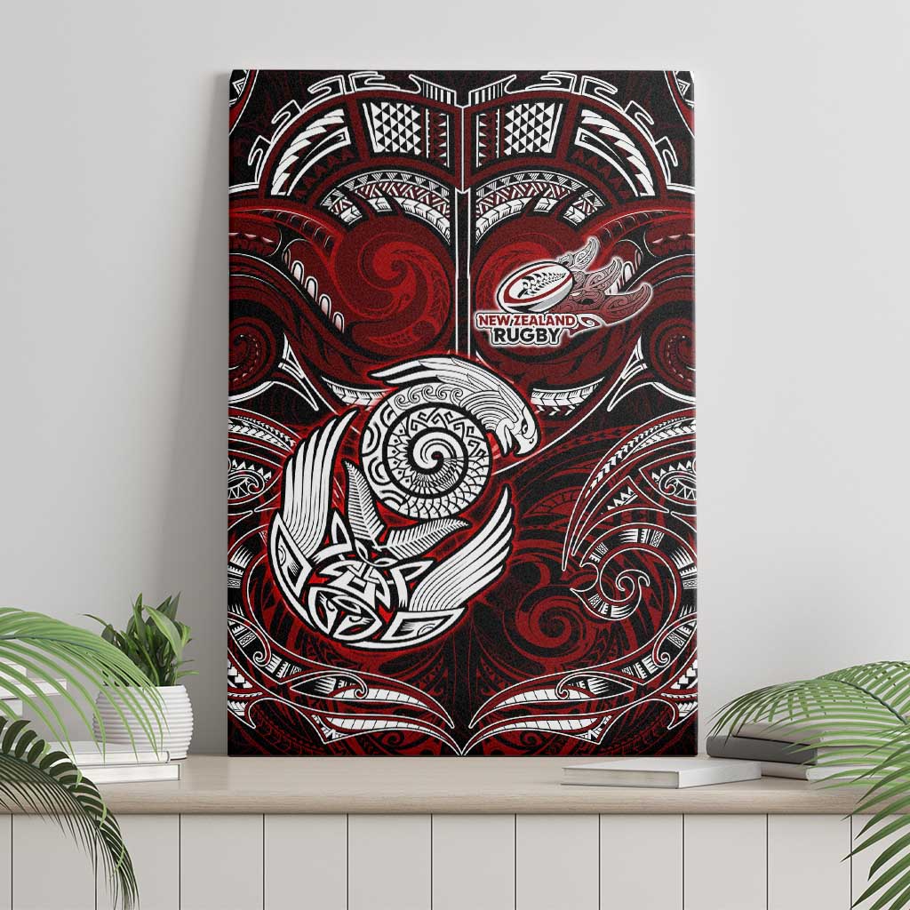 New Zealand Aotearoa Rugby Canvas Wall Art Maori Fern Tattoo Art