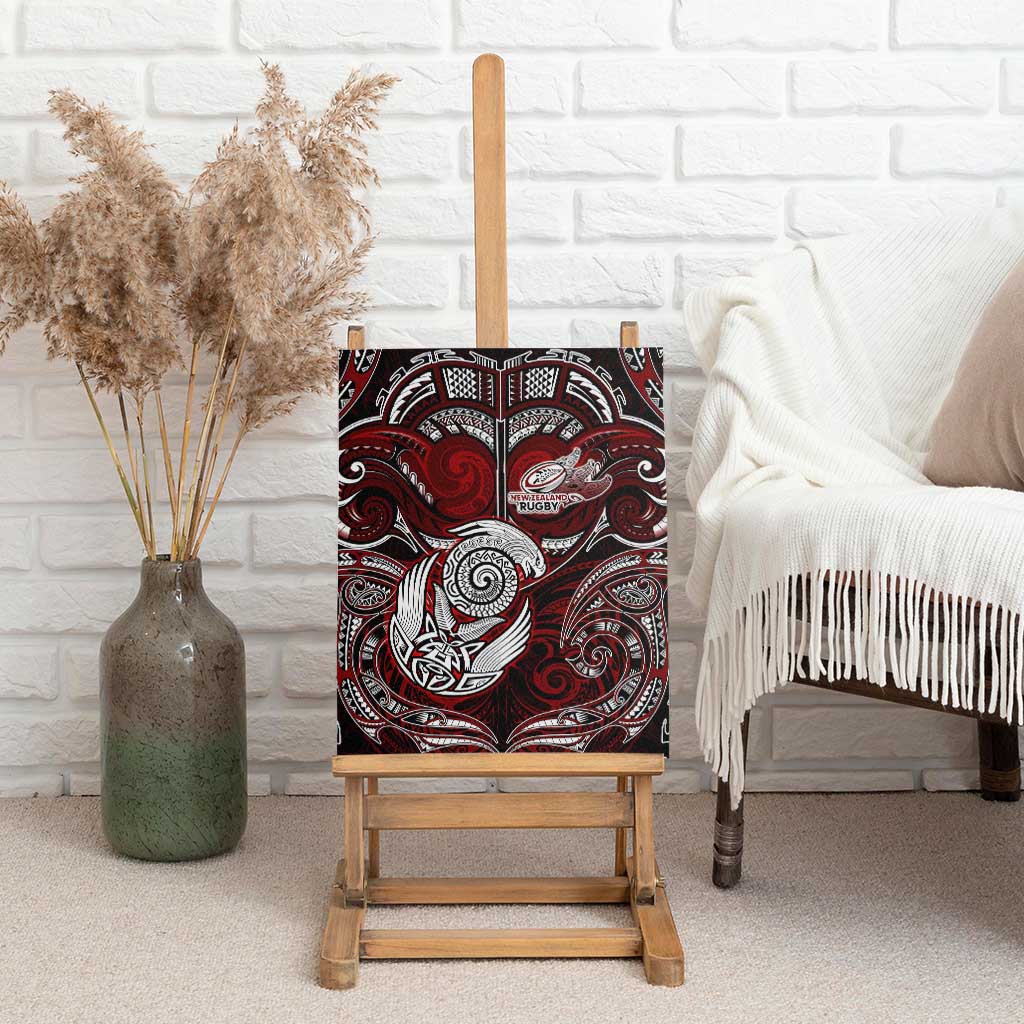 New Zealand Aotearoa Rugby Canvas Wall Art Maori Fern Tattoo Art