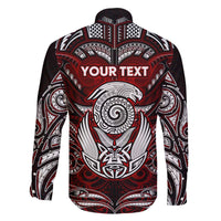 Personalized New Zealand Aotearoa Rugby Family Matching Off The Shoulder Long Sleeve Dress and Hawaiian Shirt Maori Fern Tattoo Art