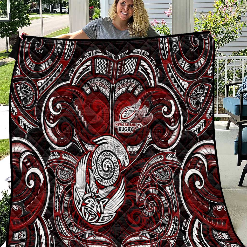 New Zealand Aotearoa Rugby Quilt Maori Fern Tattoo Art