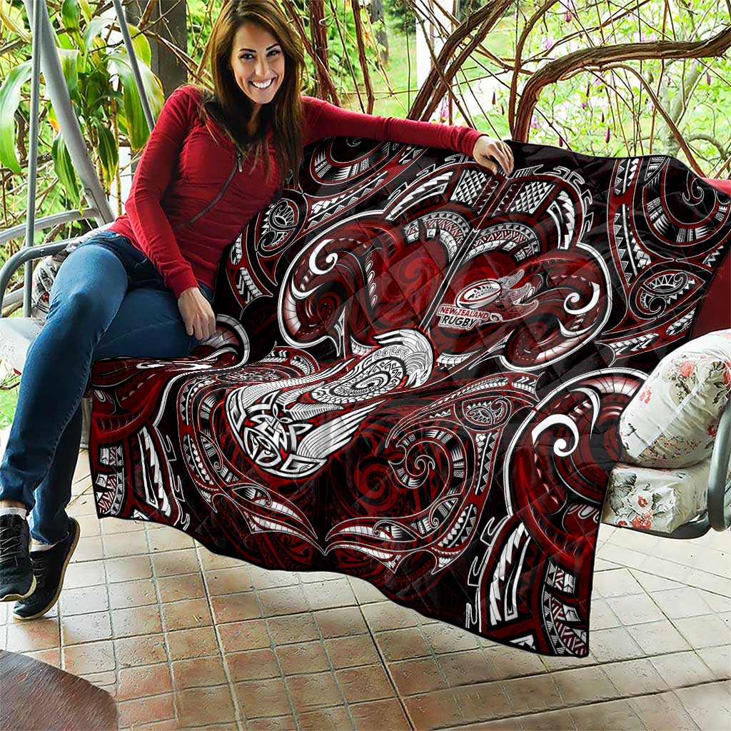 New Zealand Aotearoa Rugby Quilt Maori Fern Tattoo Art