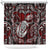 New Zealand Aotearoa Rugby Shower Curtain Maori Fern Tattoo Art