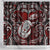 New Zealand Aotearoa Rugby Shower Curtain Maori Fern Tattoo Art