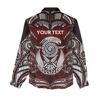 Personalized New Zealand Aotearoa Rugby Women Casual Shirt Maori Fern Tattoo Art