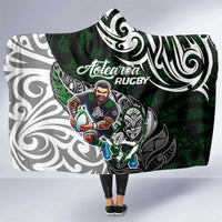 NZ Aotearoa Rugby Hooded Blanket New Zealand Silver Fern