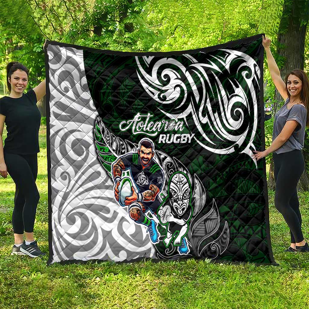 NZ Aotearoa Rugby Quilt New Zealand Silver Fern
