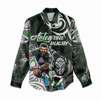 Personalized NZ Aotearoa Rugby Women Casual Shirt New Zealand Silver Fern