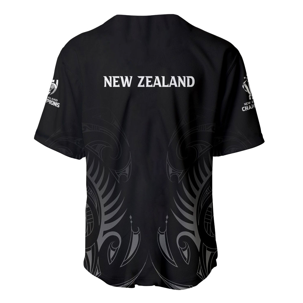 New Zealand Baseball Jersey Rugby 2023 Champions Black DT02 - Polynesian Pride