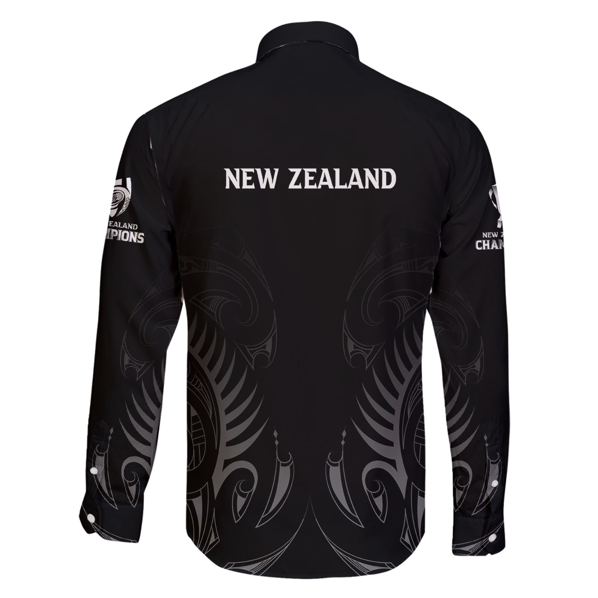 New Zealand Family Matching Tank Maxi Dress and Hawaiian Shirt Rugby 2023 Champions Black DT02 - Polynesian Pride