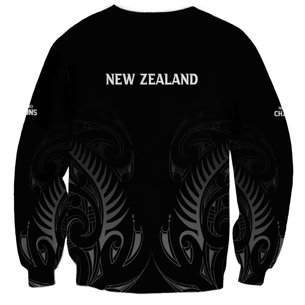 New Zealand Sweatshirt Rugby 2023 Champions Black DT02 - Polynesian Pride