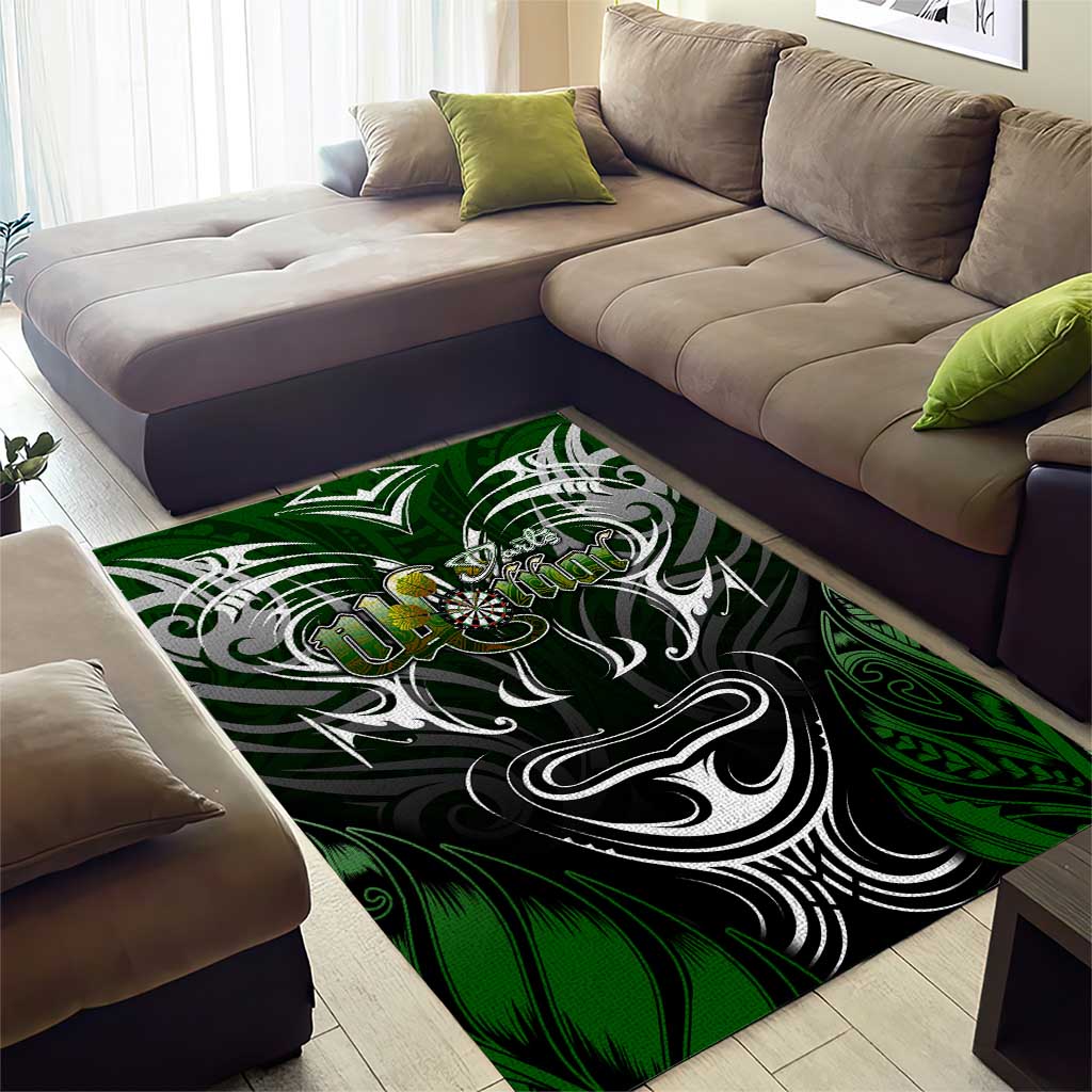 Warriors Maori Darts Area Rug New Zealand Darts Silver Fern