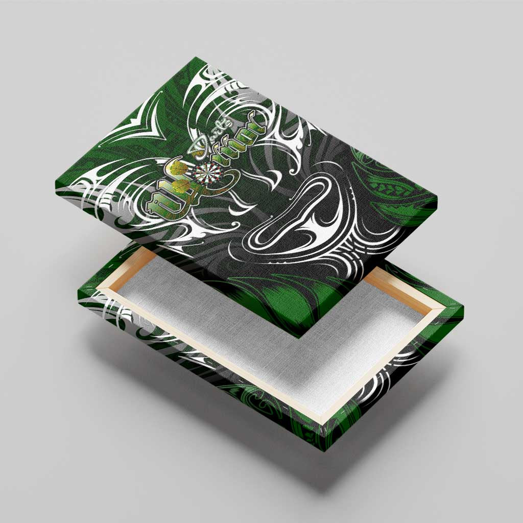 Warriors Maori Darts Canvas Wall Art New Zealand Darts Silver Fern