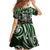 Personalised Warriors Maori Darts Family Matching Short Sleeve Bodycon Dress and Hawaiian Shirt New Zealand Darts Silver Fern