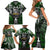 Personalised Warriors Maori Darts Family Matching Short Sleeve Bodycon Dress and Hawaiian Shirt New Zealand Darts Silver Fern