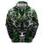 Personalised Warriors Maori Darts Hoodie New Zealand Darts Silver Fern