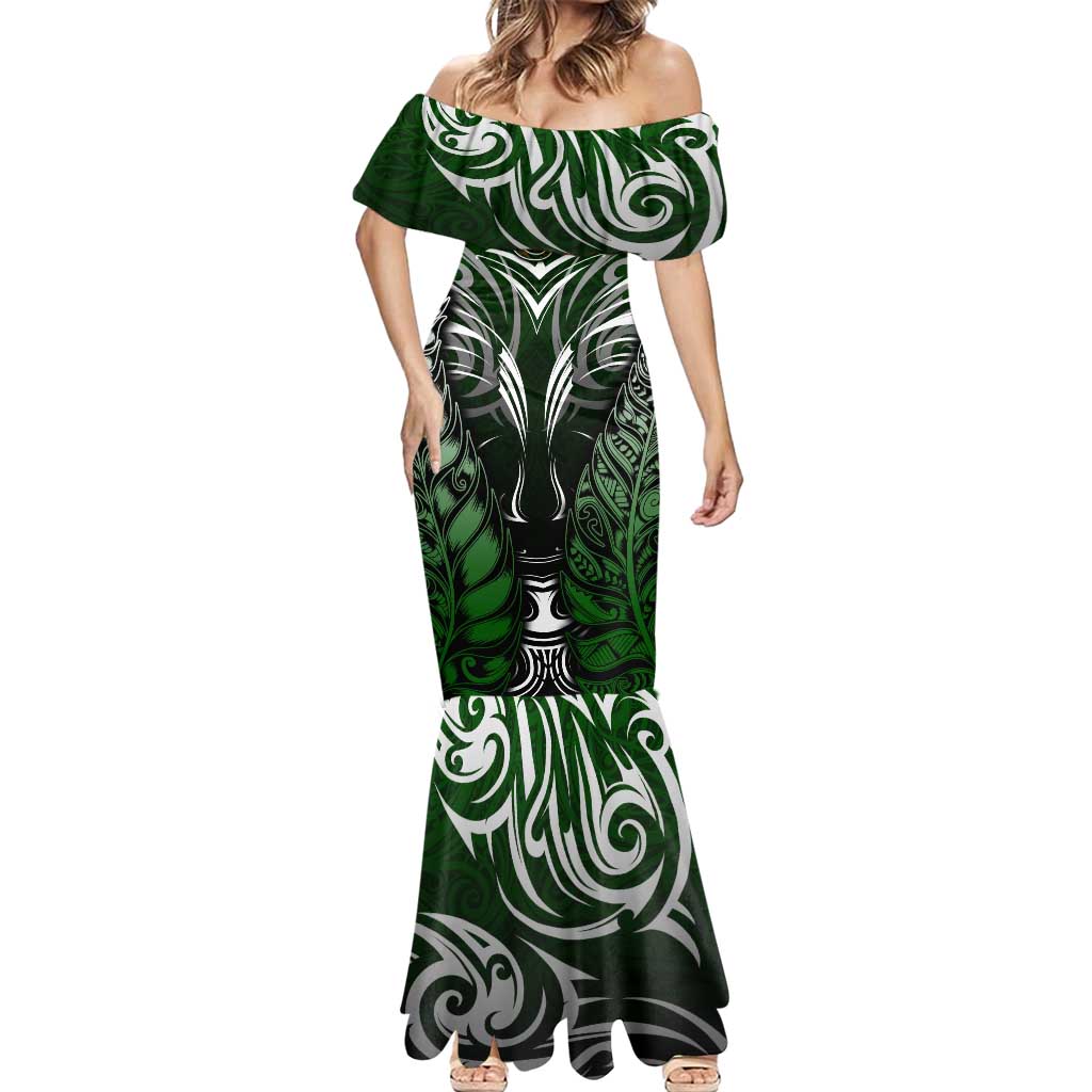 Personalised Warriors Maori Darts Mermaid Dress New Zealand Darts Silver Fern