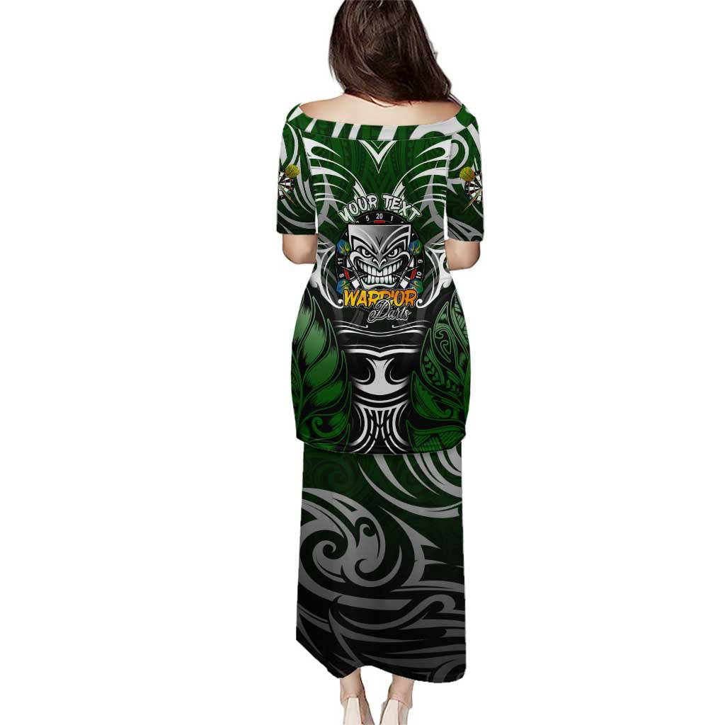 Personalised Warriors Maori Darts Puletasi New Zealand Darts Silver Fern