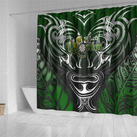 Warriors Maori Darts Shower Curtain New Zealand Darts Silver Fern