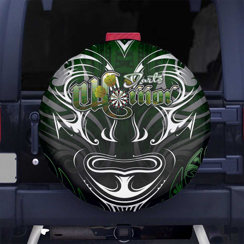 Warriors Maori Darts Spare Tire Cover New Zealand Darts Silver Fern