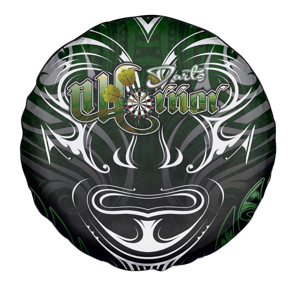 Warriors Maori Darts Spare Tire Cover New Zealand Darts Silver Fern