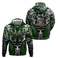 Personalised Warriors Maori Darts Zip Hoodie New Zealand Darts Silver Fern DT02 - Polynesian Pride