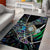 New Zealand Darts Area Rug NZ Paua Shell Maori Fern