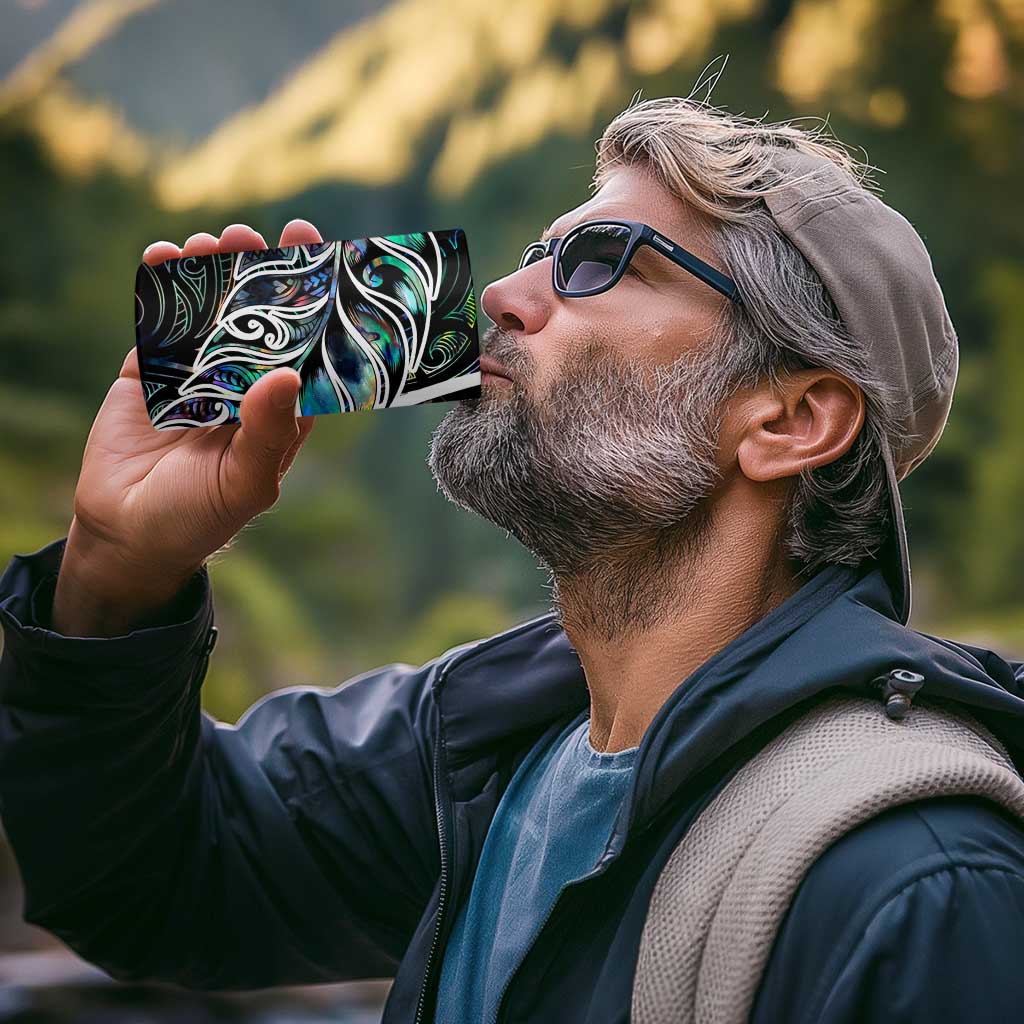 New Zealand Darts 4 in 1 Can Cooler Tumbler NZ Paua Shell Maori Fern